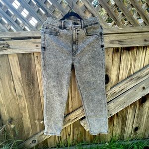 Express acid wash super high rise mom jean